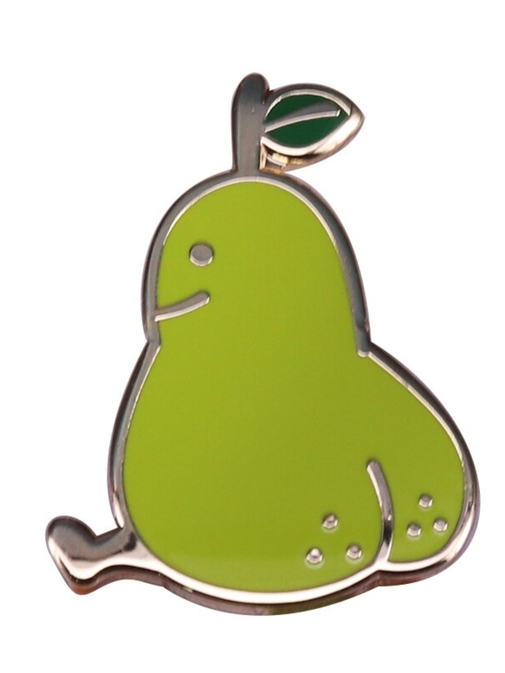 Cute Funny Fruity Green Pear Freckle Butt Hard Metal Enamel Pin Brooch Lapel
